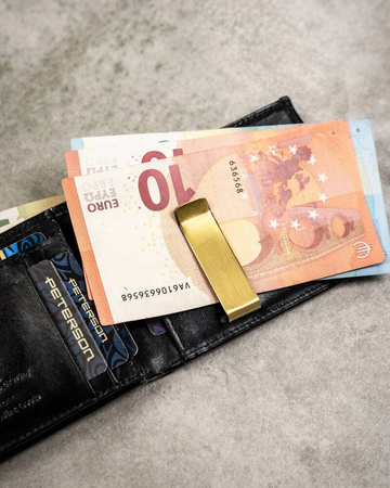 Męski zestaw prezentowy: skórzany portfel, etui i brelok PETERSON  PTN SET3-N79-VT