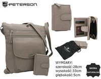 Leather bag+wallet PTN D72-DS Dark Beige