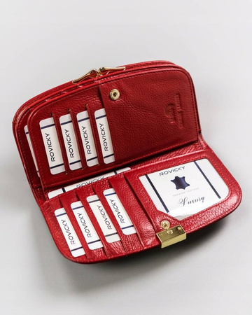 Portfel skórzany RFID ROVICKY R-42123-SG