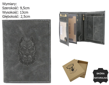 A men's wallet made of natural nubuck leather Always Wild N4-CHM-DOG-1