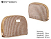 A glittering single-compartment travel cosmetic bag PTN KOS-L01-B Gold Rose Peterson