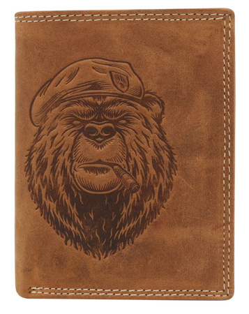 RFID leather wallet Always Wild N4-CHM-BEAR-2