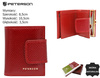  Wallet in Embossed Patent Natural Leather PETERSON PTN 42329-DSL Red