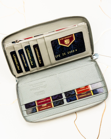 Portfel skóra + PU PTN PX25-1-NPK Blue