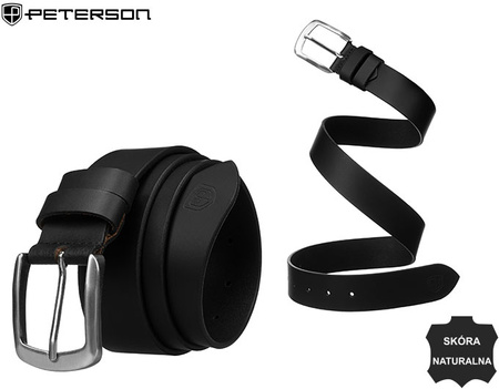 Pasek męski skórzany PTN LTP-SMO BLACK