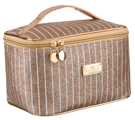 A large glitter cosmetic bag PTN KOS-L04-B Gold Rose Peterson