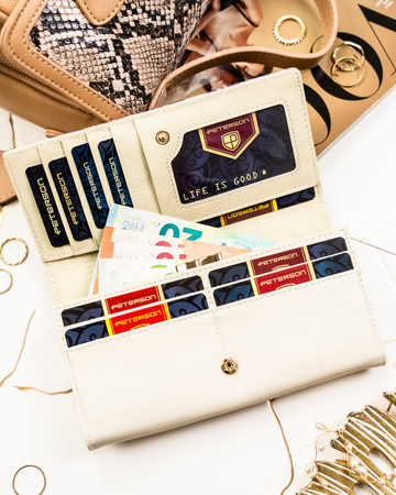 Portfel skóra + PU PTN PX24-PF2 Blue