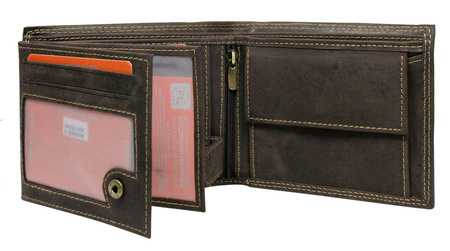Portfel męski skórzany N992-CHM-NL BOX-9158 Brown