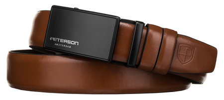 Pasek automat skórzany PTN A004 Brown