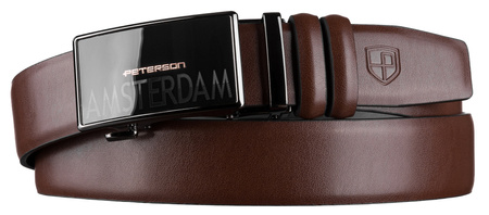 Pasek męski skórzany PTN A022-AB Brown