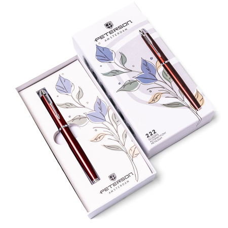 Długopis w pudełku Peterson PTN 222-GB Red-Silver