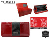 Portfel damski skórzany na blistrze H24-FO-3-RS9-BL Red