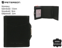 Men's natural leather wallet PTN G710-GKA Black