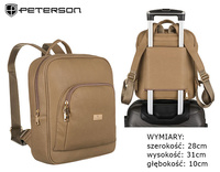 Plecak z eko skóry PTN PL-29601 Beige