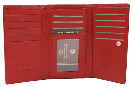 Portfel skórzany RFID PETERSON PTN 42108-SBR