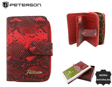 Portfel skórzany PTN SM-602 Red