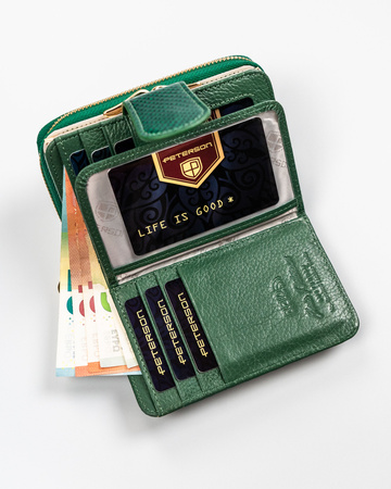 Portfel damski skórzany PTN 425214-DSL Green