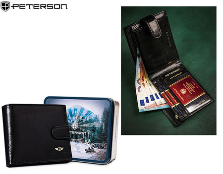 Portfel męski skórzany PTN 380Z-P Black