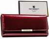 Portfel ze skóry eko RFID PETERSON  PTN 006-LAK Red