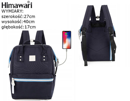 Plecak czarny na laptopa HIMAWARI 1881-45