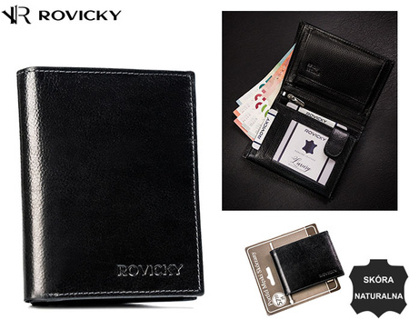 Portfel męski skórzany N62-RPVT-BL BLACK
