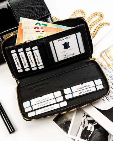 Portfel damski skórzany RH-25-1-RS Black