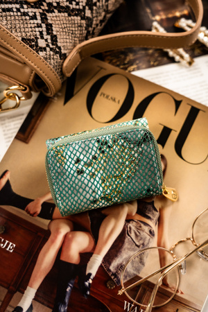 Mały portfel damski ze skóry naturalnej PETERSON PTN 423229-SFL Blue