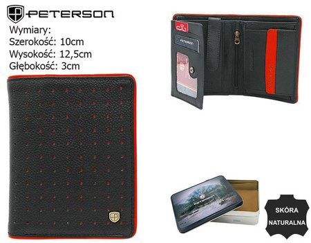 Peterson portfel sk. PTN 303.03 Black+red
