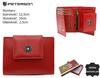 Women's wallet made of natural leather PTN 70616-9-NGV Red