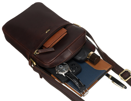 Torba skórzana + Etui PTN 704E-OPU Brown