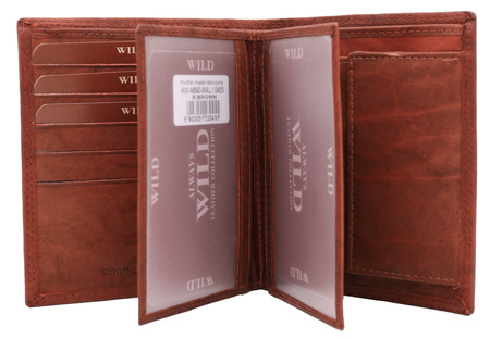 Portfel męski skórzany AW-N890-MAL R.Brown