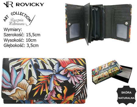 Women's leather wallet R-N0493-ART