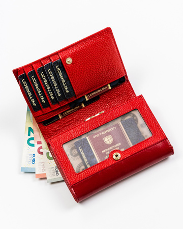 Portfel damski skórzany PTN PL-445 Red