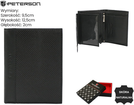 Portfel męski skórzany PTN N4-DOT Black