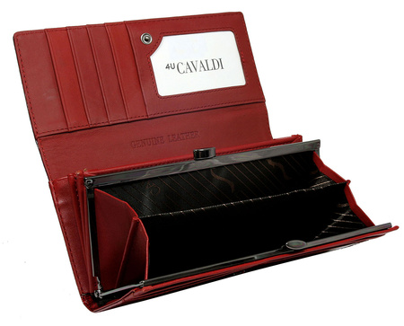 Portfel damski skórzany H24-3-SH Red