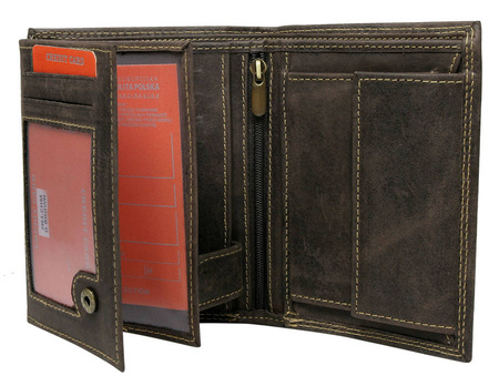 Portfel męski skórzany N4-CHM-NL BOX-9097 Brown