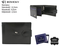 ROVICKY RFID leather wallet RV-7680286-9-BCA BLACK
