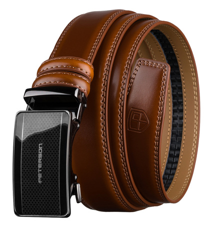 Pasek męski skórzany PTN A018-AS Brown