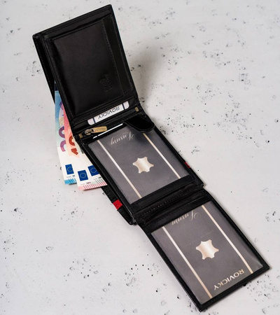 Portfel męski skórzany PTN N61-VTP BL-RED