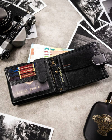 Zestaw prezentowy: portfel skórzany i brelok PETERSON PTN SET-M-1549L-GVT