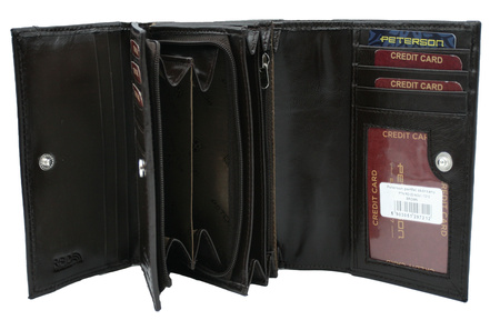 Portfel damski skórzany PTN RD-22-NGV Burgundy