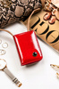 Women's wallet made of patent leather PTN PH33-1-SH Red