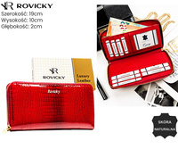 Portfel damski skórzany RH-25-1-RS Red