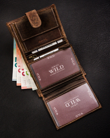 Portfel męski skórzany na blistrze N4L-CHM-BL Cognac