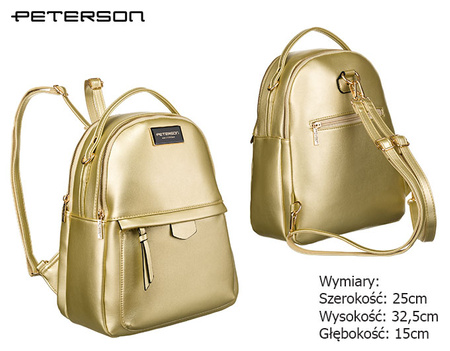 Plecak damski eko PTN F3606 Gold