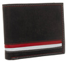 Leather Wallet N992-MHD-L Brown-White-Red