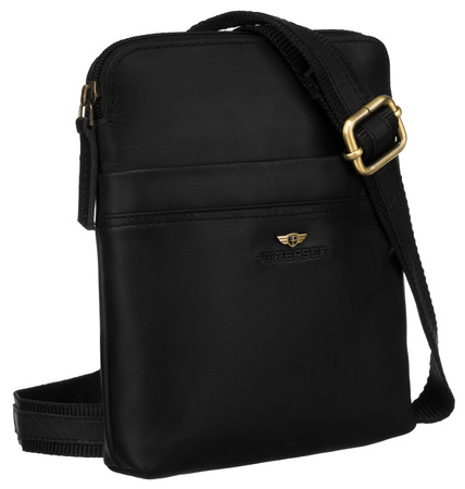 Torba męska skórzana saszetka PTN 19004-OPU Black