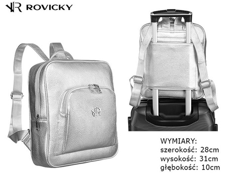 Plecak damski PU R-PL-29601 Silver