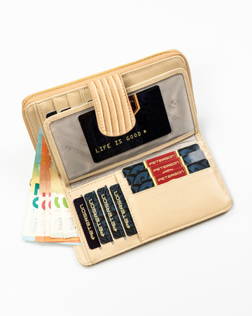 Portfel damski skóra+PU PTN PS116-CRV Khaki